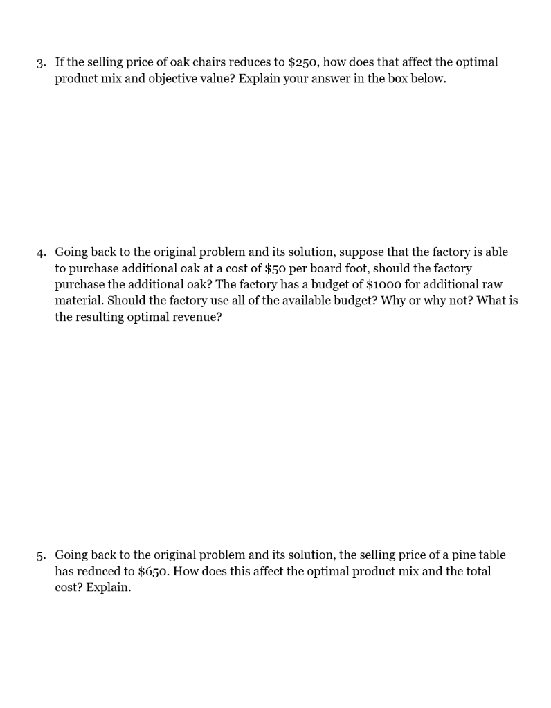 Problem 2: Sensitivity Analysis 30 points total 6