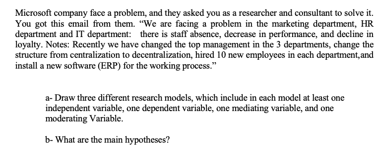 Microsoft company face a problem, and they asked