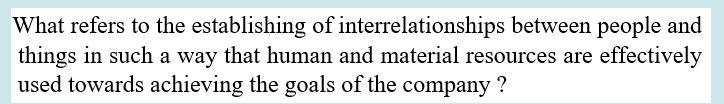 What refers to the establishing of