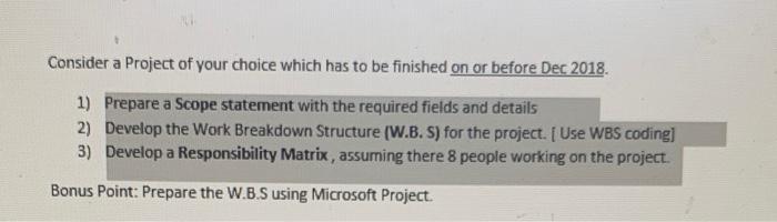 project managemnt Full anwser plase Consider a