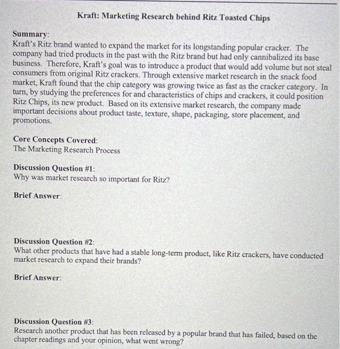 Dunkin' Donuts: Marketing Research and Bakery