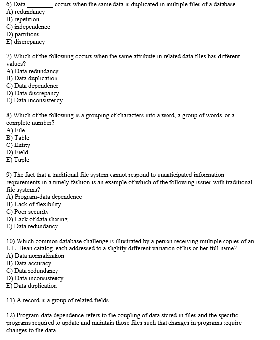 Answer ALL the questions below:- 1) Which of the