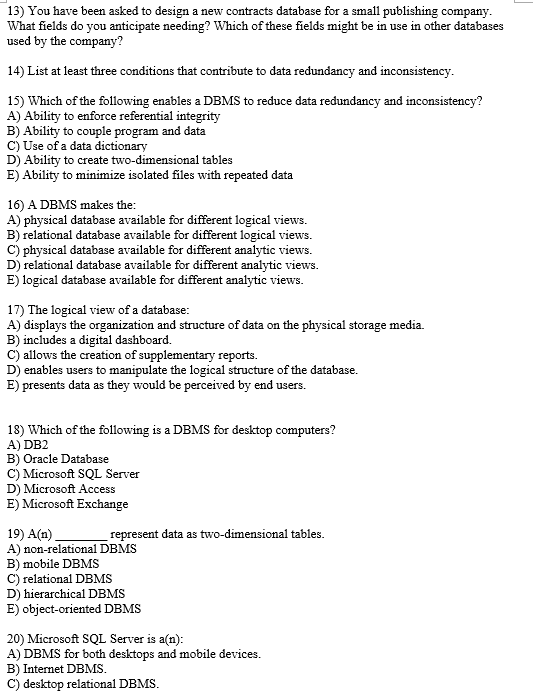 Answer ALL the questions below:- 1) Which of the