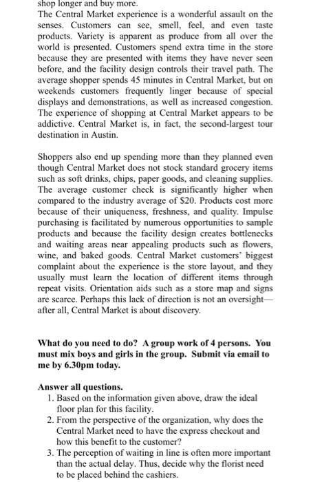 Please answer for question 2 and 3 only shop