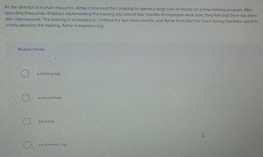 As the director of human resources, Azhar