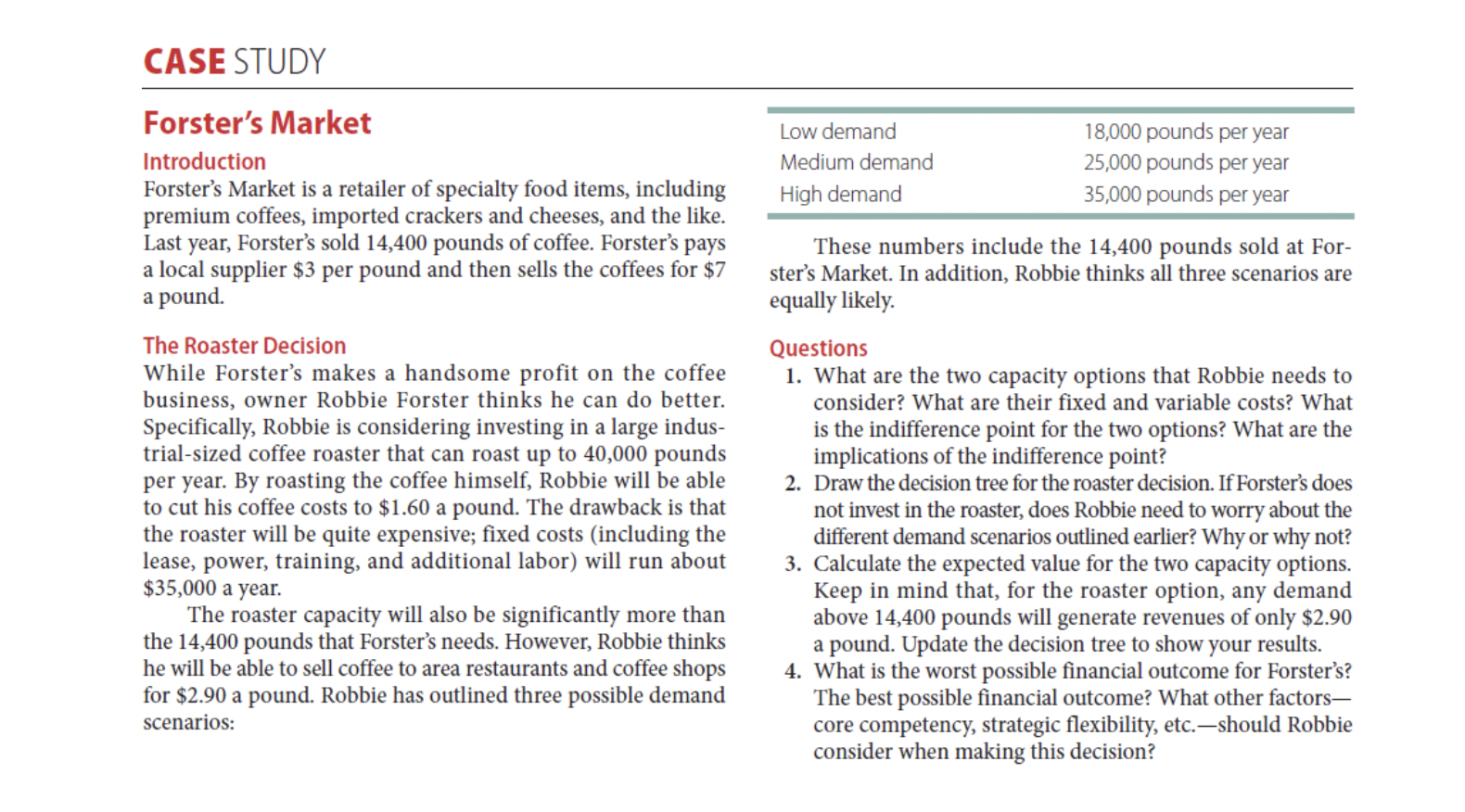 CAN SOMEONE HELP ME ON #3 PLEASE? CASE STUDY Low