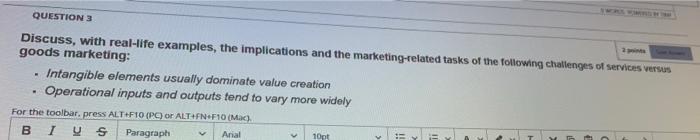 Marketing QUESTIONS 2 - Discuss, with real-life