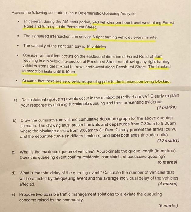 . . . Assess the following scenario using a