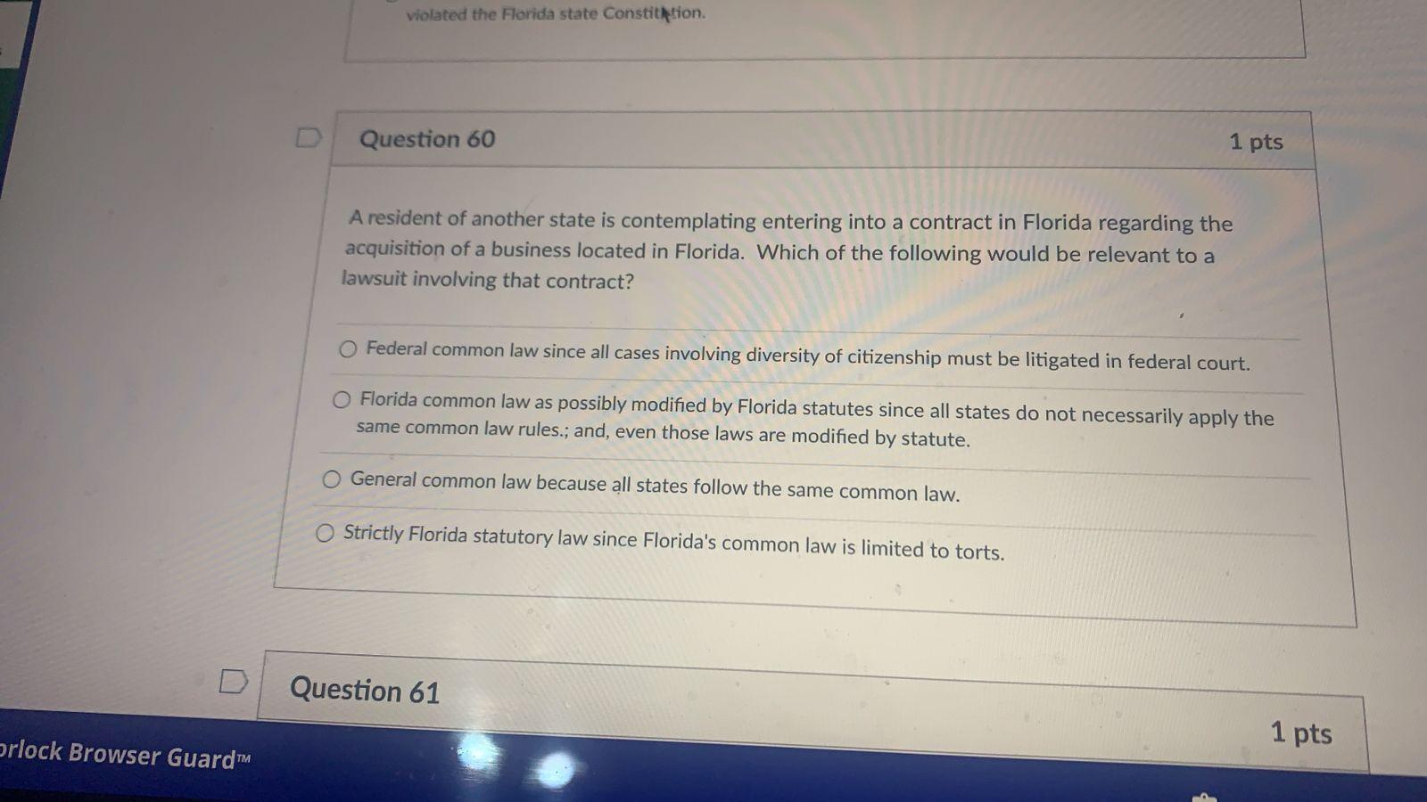violated the Florida state Constittion. D