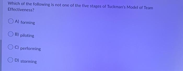 Which of the following is not one of the five