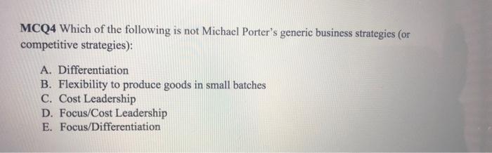 MCQ4 Which of the following is not Michael