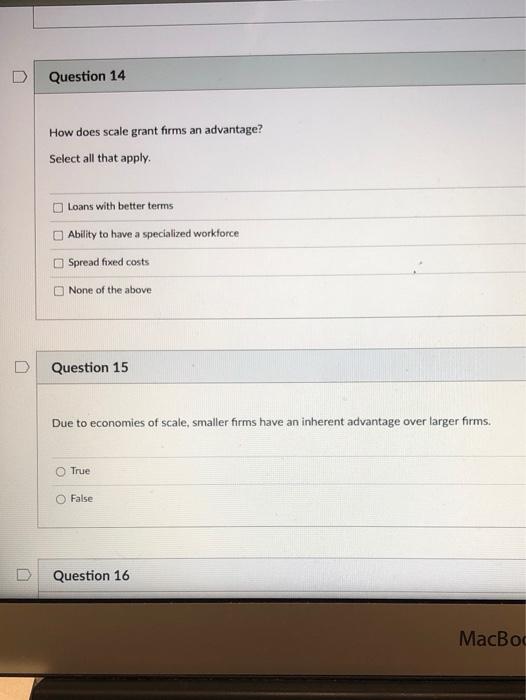 Question 14 How does scale grant forms an