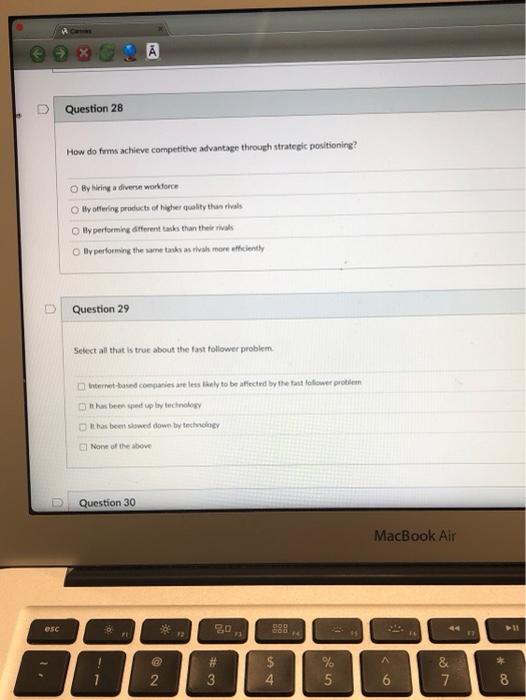 1 pts Question 26 In the resource-based view of
