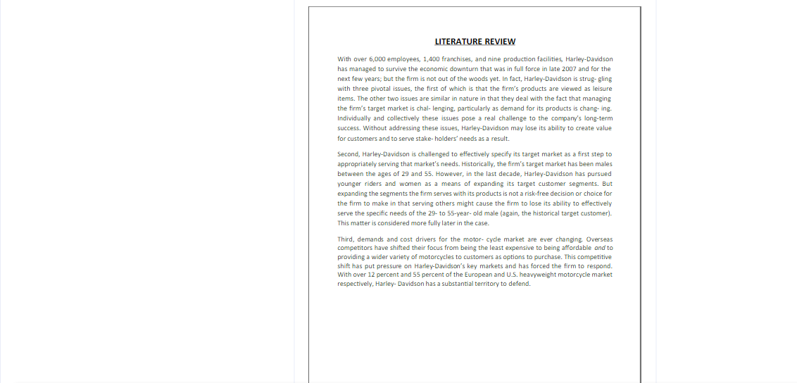 Use the case Harley Davidson by Bhaskar Mitra to