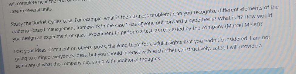 the subject is evidence base management will