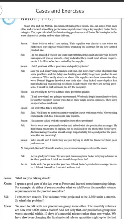 please answer this case study Cases and Exercises