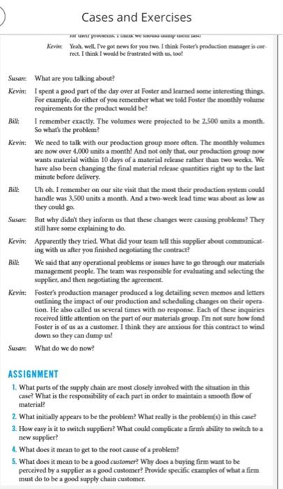 please answer this case study Cases and Exercises