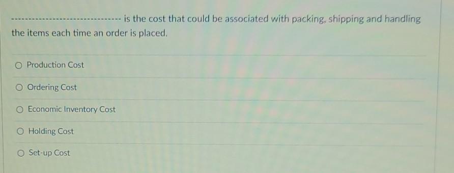 is the cost that could be associated with