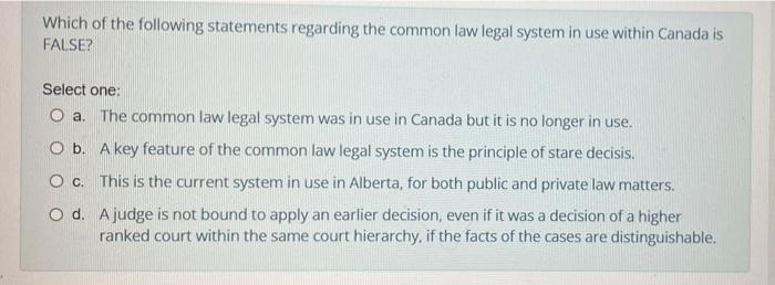 Which of the following statements regarding the