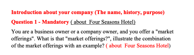 Introduction about your company (The name,