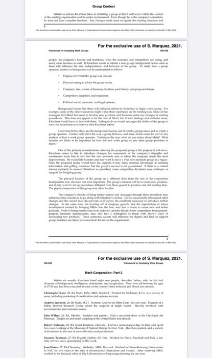 Framework for Analyzing Work Groups The start the