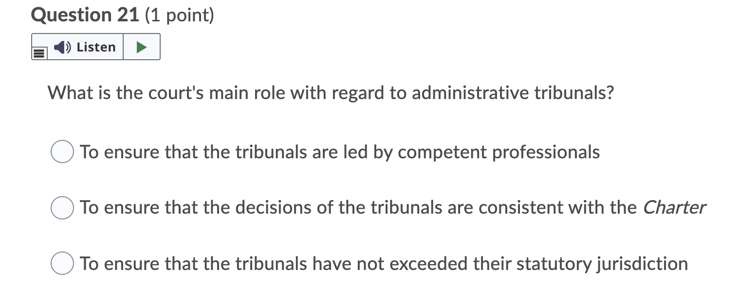 Question 18 (1 point) 1) Listen What is the