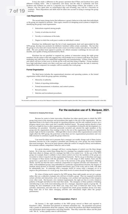 Framework for Analyzing Work Groups The start the