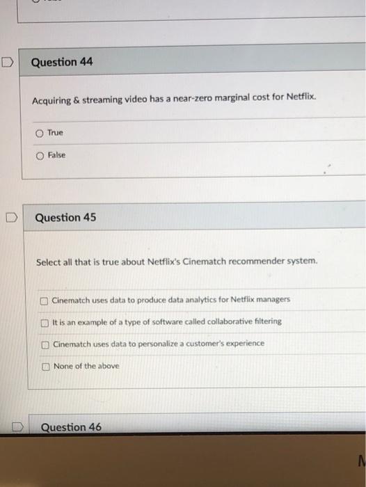 Question 42 Porter's 5 forces describe.. O A