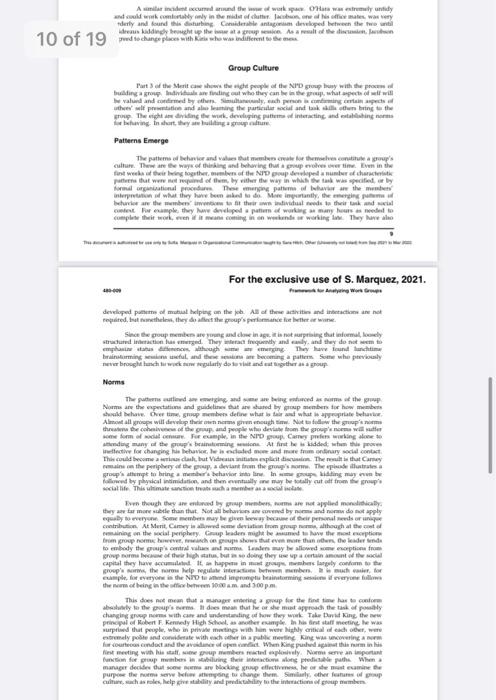 Framework for Analyzing Work Groups The start the