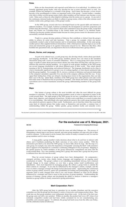 Framework for Analyzing Work Groups The start the