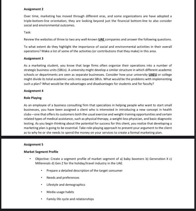 Assignment 2 Over time, marketing has moved