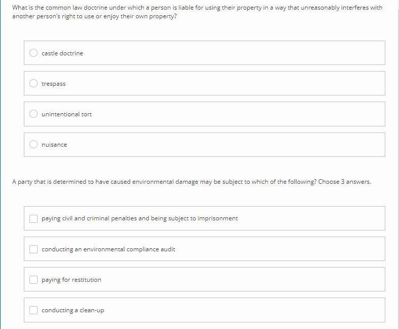 What is the common law doctrine under which a