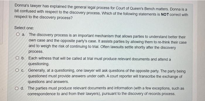 Donna's lawyer has explained the general legal