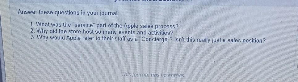 Answer these questions in your journal 1. What