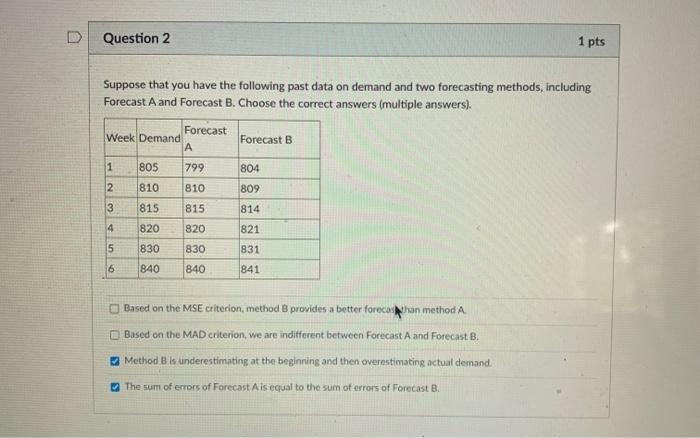 Question 2 1 pts Suppose that you have the