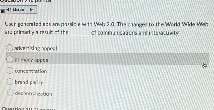 Listen User-generated ads are possible with Web