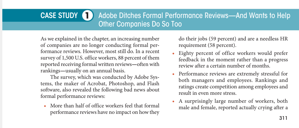 CASE STUDY 1 Adobe Ditches Formal Performance