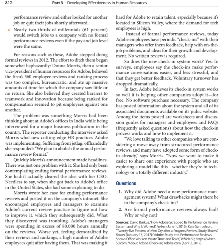 CASE STUDY 1 Adobe Ditches Formal Performance