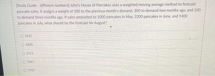 [Study Guide - different numbers] John's House of