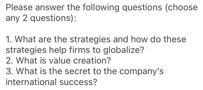 please answer any two of the questions asp.