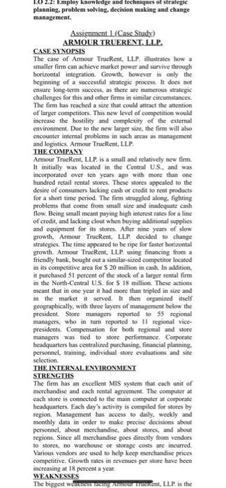 2.2: Employ knowledge and techniques of strategie