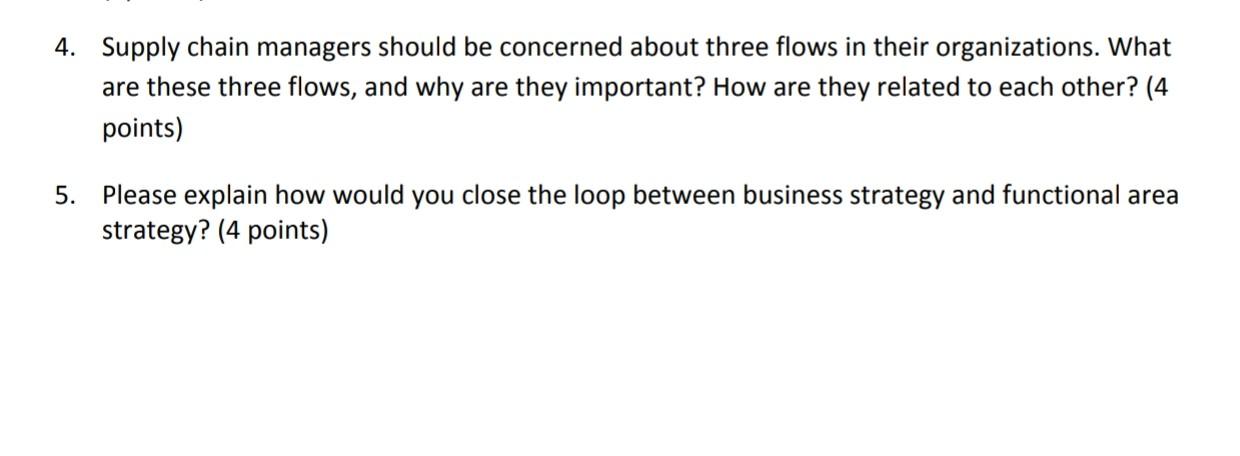4. Supply chain managers should be concerned