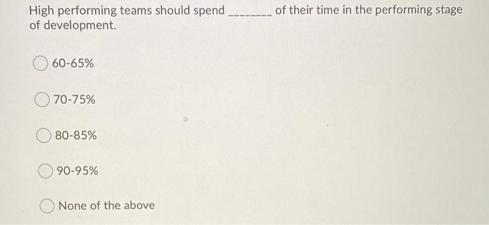 of their time in the performing stage High