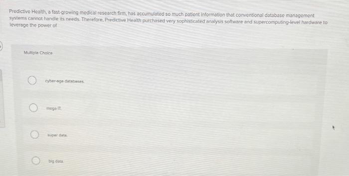 Predictive Health, a fast growing medical