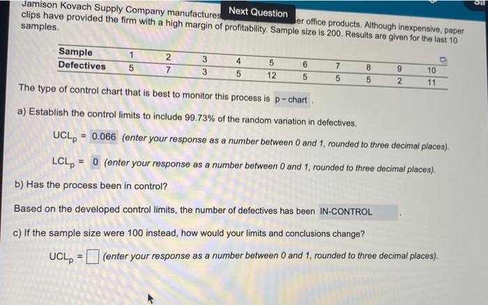 od Next Question Jamison Kovach Supply Company