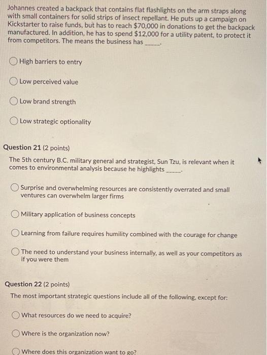 Johannes created a backpack that contains flat