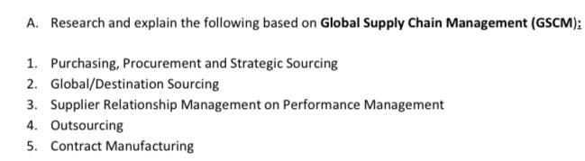 A. Research and explain the following based on