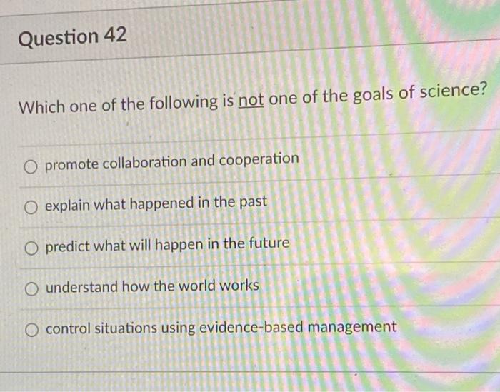 Question 43 In terms of demographics, the work
