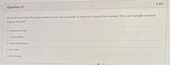 Question 43 In terms of demographics, the work