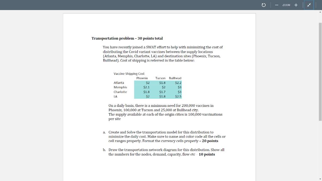 Please do it with Excels and show the formulas.